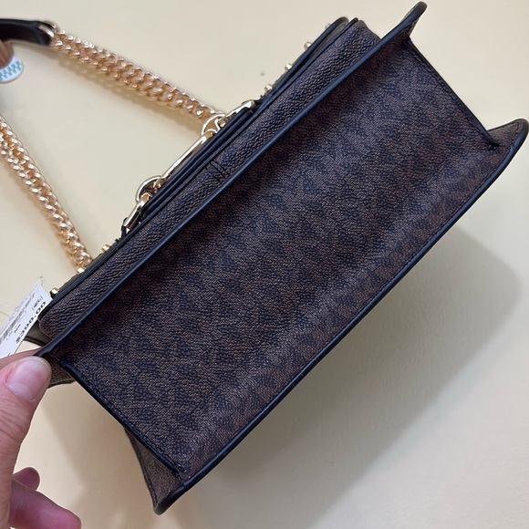 Michael Kors NWT Heather Tiger Calf Hair Leather Logo Crossbody Bag MSRP $398 - Picture 16 of 17